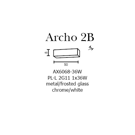 ARCHO 2B KINKIET AZZARDO AX6068-36W