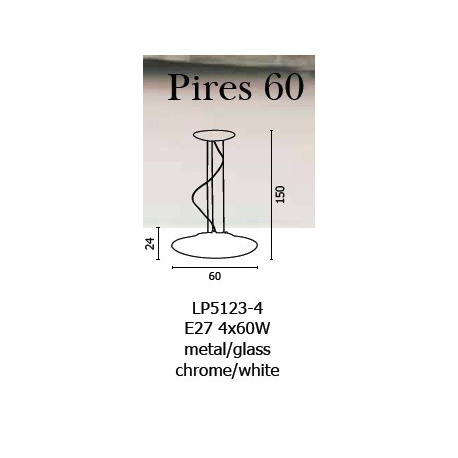 PIRES 60 LAMPA WISZĄCA AZZARDO LP5123-4
