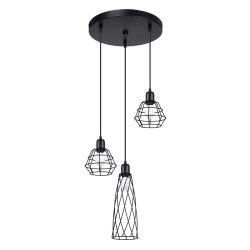 SL.1166 - Lampa wisząca SUBA 3P czarna - SOLLUX