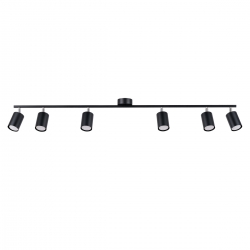 SL.1169 - Plafon LEMMI 6L czarny - SOLLUX