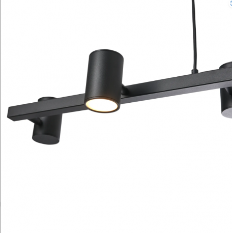 Lampa Wisząca Noe Long 6xGU10 Czarna PL0111-BK YASKR