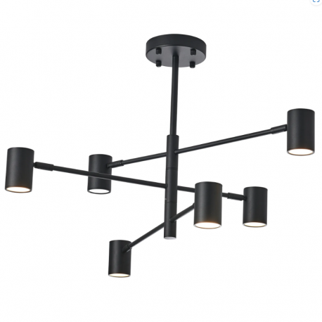 Lampa Sufitowa Noe 6xGU10 Czarna PLC0102-BK YASKR