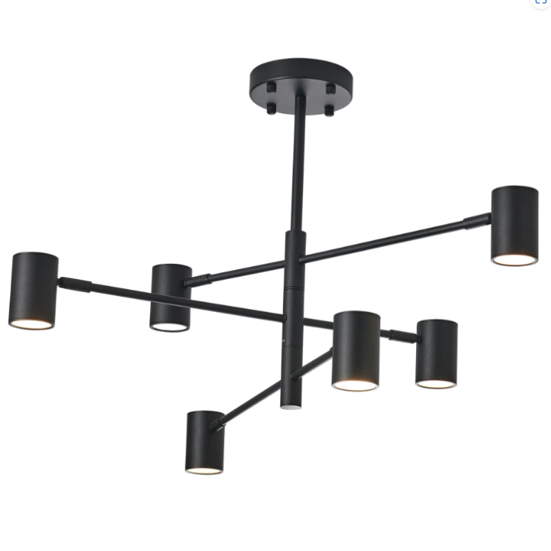 Lampa Sufitowa Noe 6xGU10 Czarna PLC0102-BK YASKR