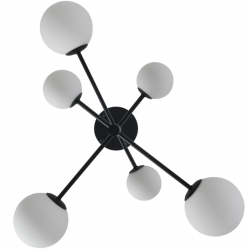 Lampa Sufitowa Bolti 6xG9 Czarna PLC0103-BK YASKR