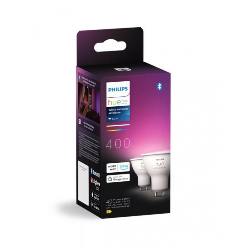8720169229815  Inteligentny reflektor punktowy GU10 (2 szt.) PHILIPS HUE NOWOŚĆ