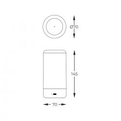1001 ESTERNO LAMPA ZEWNĘTRZNA STOŁOWA ZUMA LINE