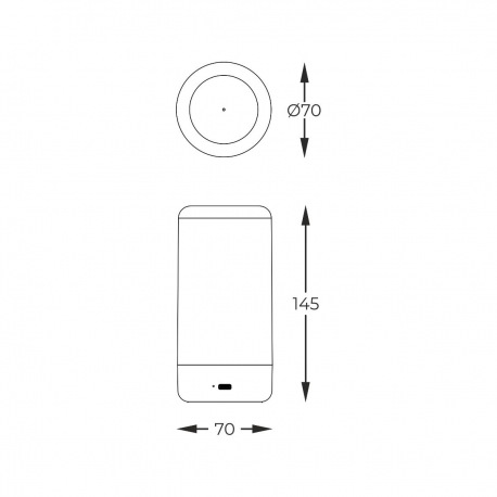 1001 ESTERNO LAMPA ZEWNĘTRZNA STOŁOWA ZUMA LINE