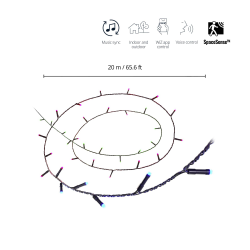 8720169076969 LAMPKI NA CHOINKĘ RGB STEROWANE GIRLANDA WIZ PHILIPS