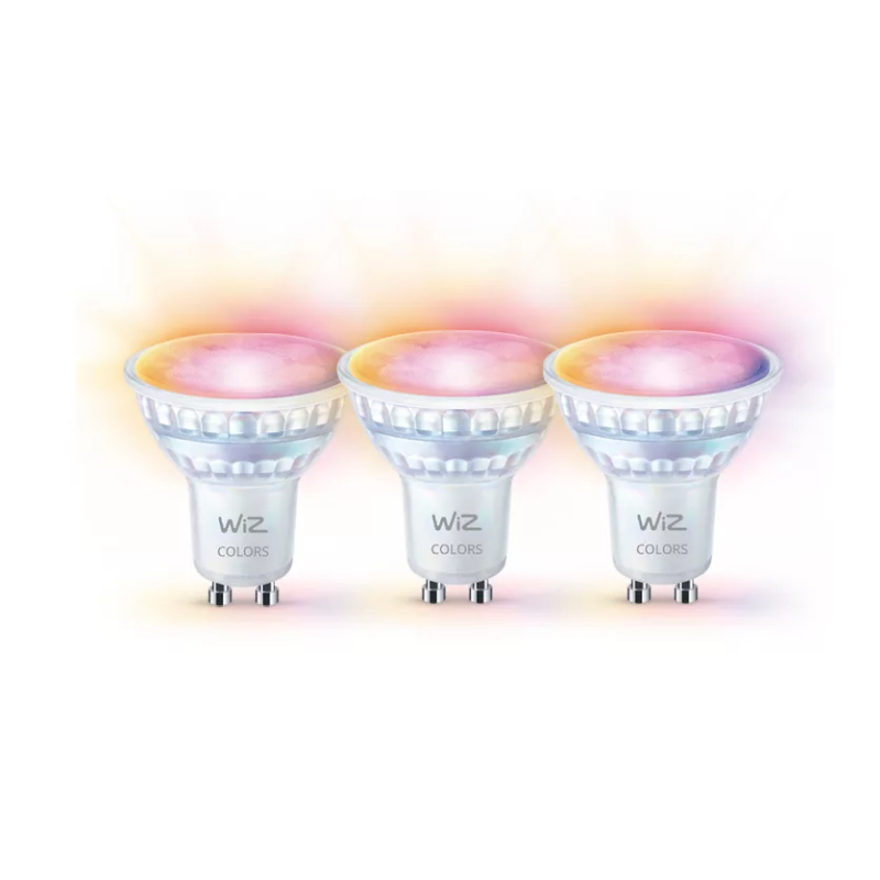 8720169076662 Reflektor punktowy 50 W PAR16 GU10 x3 WIZ PHILIPS Sterowanie za pomocą aplikacji lub głosu