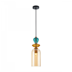 Busco PND-30263-1C-BRO-AMB DEKORACYJNA LAMPA WISZĄCA ITALUX SZKŁO