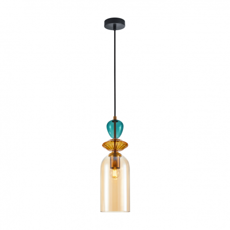 Busco PND-30263-1C-BRO-AMB DEKORACYJNA LAMPA WISZĄCA ITALUX SZKŁO