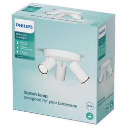 8720169299153 Sufitowy/ścienny reflektor punktowy Idris 3 IP44 PHILIPS