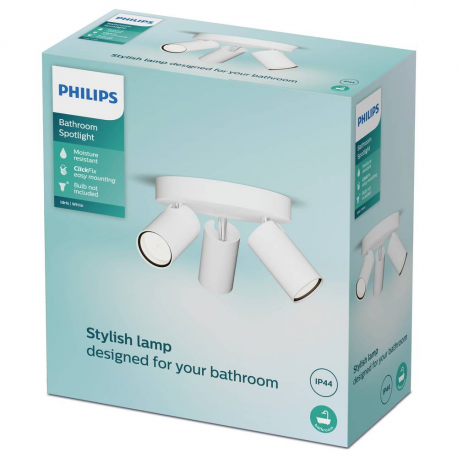 8720169299153 Sufitowy/ścienny reflektor punktowy Idris 3 IP44 PHILIPS