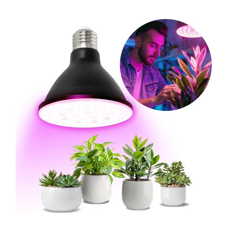 5902201382921 Żarówka do roślin LED PLANTY B 9W E27 1200K czarna Kobi Design