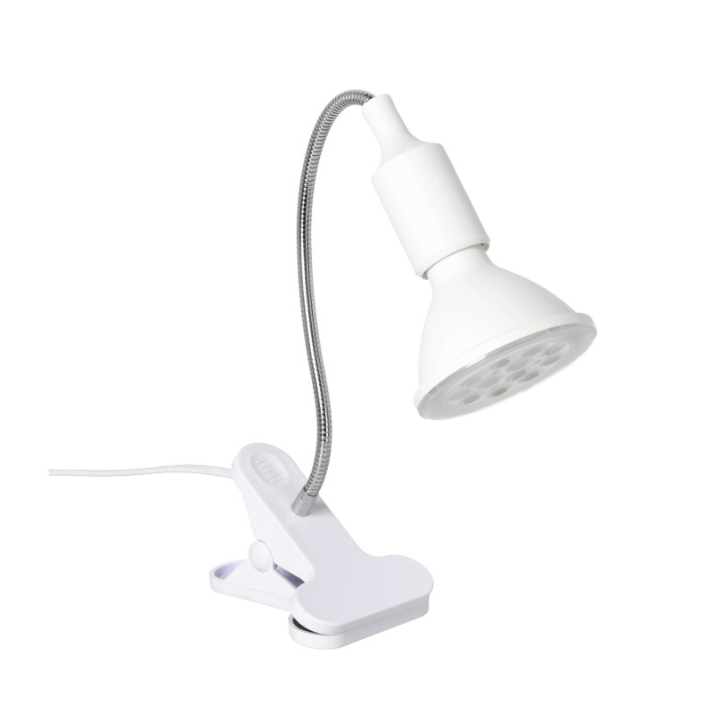 Lampka biurkowa PLANTY CLIP W 1xE27 biała Kobi Design