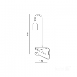 Lampka biurkowa PLANTY CLIP W 1xE27 biała Kobi Design
