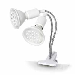 5907178003190 Lampka biurkowa PLANTY CLIP W DUO 2xE27 biała Kobi Design GROW