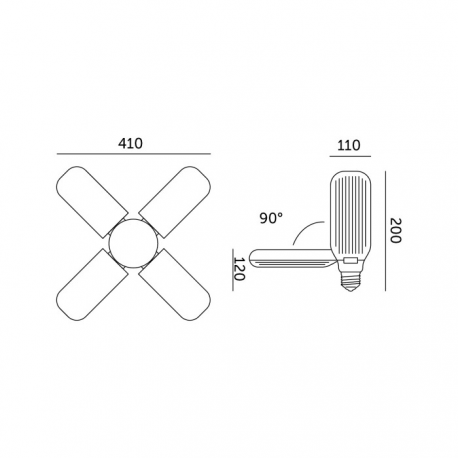 5902201382969 Żarówka do roślin LED PLANTY 40W E27 1200K Kobi Design GROW