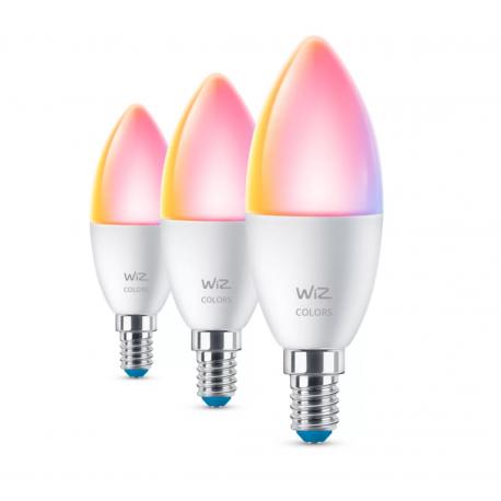 8720169075672 Świeczka 40 W C37 E14 x3 PHILIPS WIZ