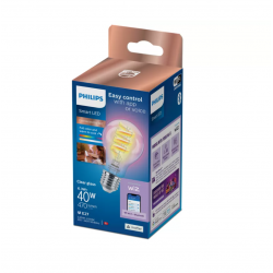 8720169165779 Oświetlenie Smart LED Przezroczysta żarówka LED z widocznym spiralnym żarnikiem 40 W A60 E27 WIZ PHILIPS