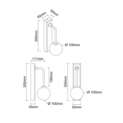 OR85600 Ero Parette Old Gold IP44  KINKIET Open Design Highlights