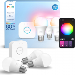 8721103103673 Podstawowy zestaw startowy: 3 inteligentne żarówki z trzonkami E27 (806 lm) PHILIPS HUE