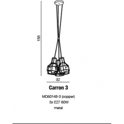 CARRON 3 LAMPA WISZĄCA MD50148-3 AZZARDO