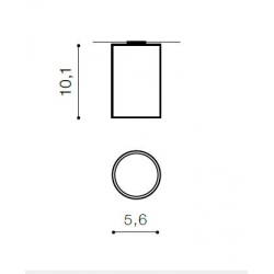 MINI ROUND LAMPA NATYNKOWA GM4115 CZARNY AZZARDO AZ1781