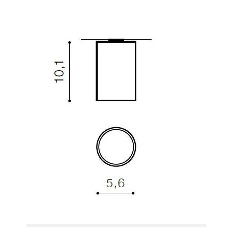 MINI ROUND LAMPA NATYNKOWA GM4115 CZARNY AZZARDO AZ1781