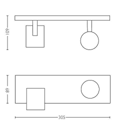 lampa nowoczesna ledowa RUNNER HUE 53092/31/P7 REFLEKTOR PUNKTOWY PHILIPS