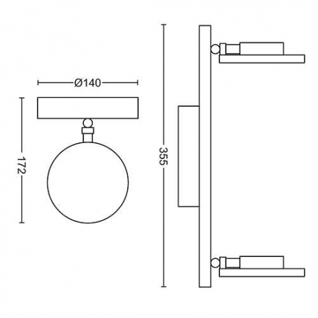 GLISSETTE 50442/11/P0 REFLEKTOR KINKIET LED LAMPA PHILIPS
