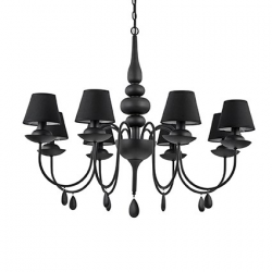 BLANCHE SP8 111896 NERO IDEAL LUX LAMPA WŁOSKA WISZĄCA --rabat w koszyku -20% -- IDEALLUX