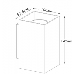 LAMPA WEWNĘTRZNA (KINKIET) ZUMA LINE SANDY WL SQUARE WALL 92697 WHITE