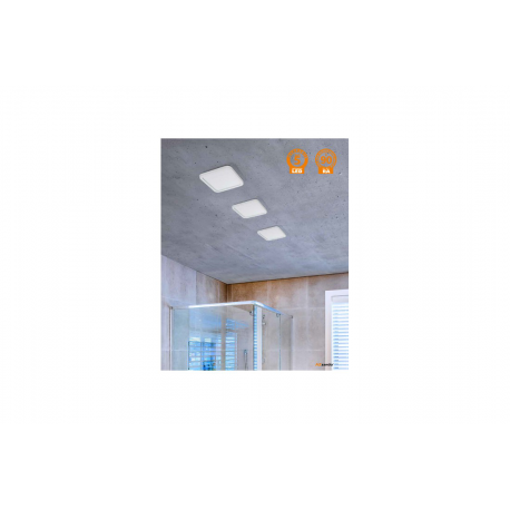 SLIM 15 SQUARE 3000K IP44 WHITE AZ2837 LAMPA SUFITOWA PLAFON LED AZZARDO