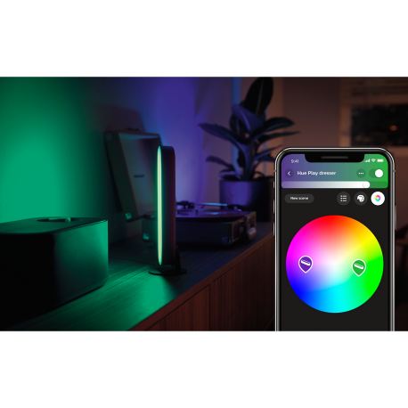 PLAY LAMPA BIURKOWA RGB CZARNA +ZASILACZ 78201/30/P7 PHILIPS HUE