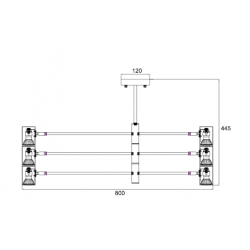 LP-731/6P GD SNOW 6 WISZĄCY ZŁOTY LIGHT PRESTIGE