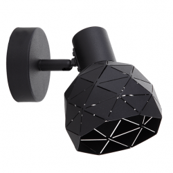 -- dostępna -- rabat w koszyku!! LP-8069/1WS BK REUS 1 SPOT CZARNY LIGHT PRESTIGE