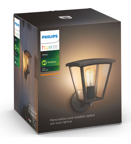 Philips Hue White Kinkiet zewnętrzny z filamentem Inara (czarny)