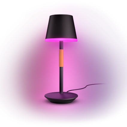 Philips Hue White and color ambiance Przenośna lampa stołowa Go (czarna)